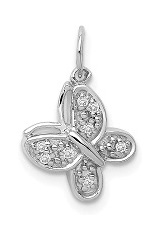 teensy catchy butterfly diamond white gold baby charm